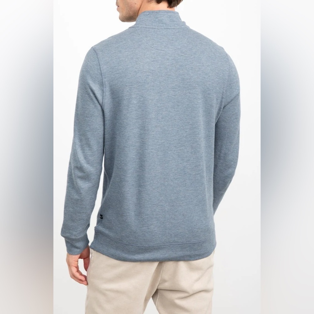 Rails Men's Gavin Quarter Zip Sweatshirt Size XXL Color Blue Grey Melange - Picture 6 of 6